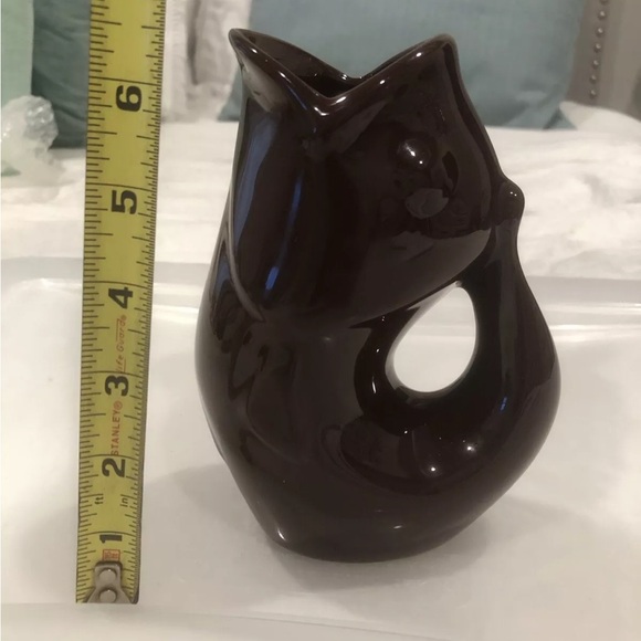 Gurgle Pot Brown Ceramic 6.5 Inch Gurgling Fish Pitcher 2006 - Picture 6 of 10